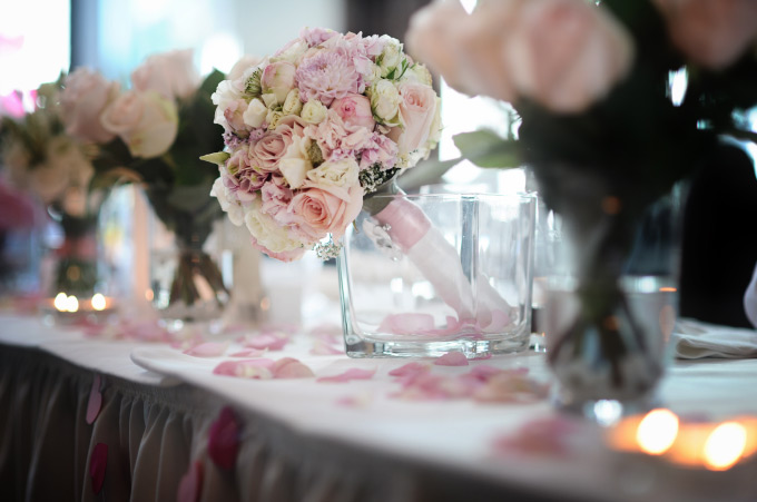 Der Brautstrauß meiner Braut bei der Hochzeit